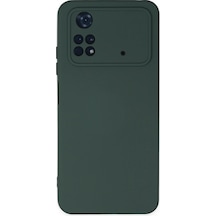 Ilkeshop Newface Xiaomi Poco M4 Pro 4g Kılıf Nano İçi Kadife Silikon - Koyu Yeşil