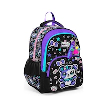 Coral High Kids Siyah Ayıcık Desenli Üç Bölmeli Okul Sırt Çantası 33242 Siyah