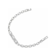 Balenbi Jewelry Gümüş Renk Baget Ve Zirkon Taş Detaylı Paslanmaz Çelik Kadın Bileklik 1205