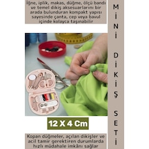 Seyahat Tipi Düğme Kopuk Yırtılma Kesik Küçük Onarım Acil Tamir Cep Çanta Boy Pratik Mini Dikiş Seti