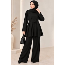 Miss Meliss Oysho Kumaş Oversize Salaş Tunik Siyah Siyah