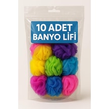 Nistabolje 10 Adet Banyo Lifi Vücut Kesesi Top Lif