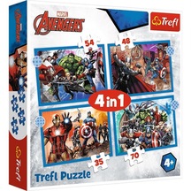 Trefl Avengers 4'lü 35+48+54+70 Parça Puzzle