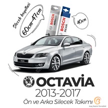 Skoda Octavia Ön ve Arka Silecek Takımı 2013-2017 Bosch Aeroeco