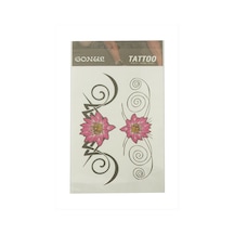 Çiçek - 107 - Tattoo - Spt-gld - Dövme Sticker-11928065-pembe