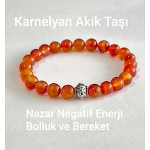 Fy Doğaltaş Karnelyan Akik Bileklik 8mm Turuncu