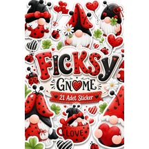 Sevimli Uğur Böceği Cücesi Sticker Seti - 21 Adet Etiket Çıkartma Diğer