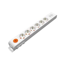 Mutlusan 001 175 620002 01 00 Rı Tech Altılı Anahtarlı Topraklı Grup Priz Çocuk Korumalı 1 Mt