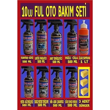 Ful Oto Bakım Seti 9 Parça + 3 Adet Sünger