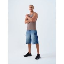 LOFT Baggy Fit Erkek Şort Lf2039608 Q1.v1 Denim