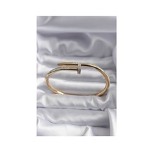 316l Çelik Gold Renk Çivi Model Zirkon Taş Detay Kadın Bileklik Tj-bb5646 Evimdeyokyok