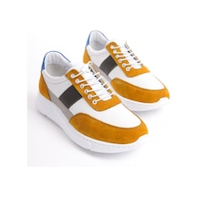 Mubiano Hakiki Deri Erkek Spor Ayakkabı & Sneaker Camel/beyaz -mbknt-cmlb Camel/beyaz