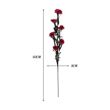 Yapay Çiçek Lateks Papatya Dalı Fuşya 6 Çiçekli 60 Cm Gerçek Dokulu Dekoratif Çiçek Fusya