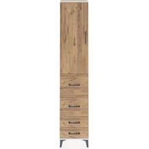Arges Dolap 2 Raflı 4 Çekmeceli Tek Askılı 44x30x221 Aytaşı-çam Aytaşı