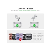Samsung Galaxy Buds4 Pro/buds 4 İçin Kulaklık Kılıfı Darbelere Ve Çizilmeye Karşı Kasa Koruyucu Buds4 Kılıfı Tam Koruma Sağlayan Kalın Yapılı Taşıma Askılı Buds 4 Pro Koruma Yeşil