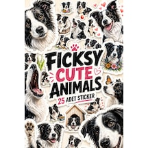 Border Collie Köpek Sticker Seti - 25 Adet Etiket Çıkartma Diğer