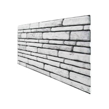 5 Adet X Kesme Taş Desenli 3D Strafor Köpük Duvar Kaplama Paneli (446785901)