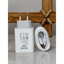 Tecno Camon 40 Pro 5g Şarj Adaptörü 45 Watt Mx00012