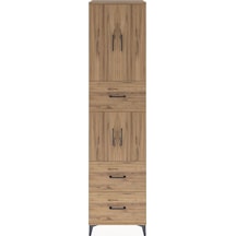 Hyperion Dolap 3 Raflı 3 Çekmeceli 4 Kapaklı 60x44x243 Çam-çam Çam