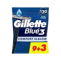 Gillette Blue3 Slalom Kullan At Tıraş Bıçağı 12'li Paslanmaz Çelik İle Profesyonel Tıraş