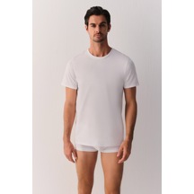 Suwen Fine Pamuklu T-shirt Sw0004607c101 Beyaz