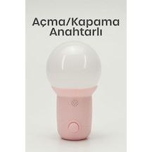 Gece Lambası Tuşlu Koridor Hol Işığı Uyuma Işığı Kubbe Pembe