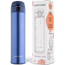 Lunetherm Sızdırmaz Vakumlu Çıft Katmanlı Çelik Termos -Saks Mavi