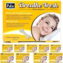 Pufai Breathe Fresh Burun Bandı Büyük Boy 10'lu x 10 Paket