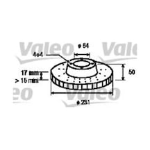 VALEO 186505 Fren Diski Ön Justy 95-03 / Alto 95- Swift Sf310 90- Havalı 231Mm