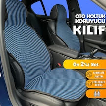 Rover 25 Uyumlu Koltuk Kılıfı Minder Çizgili Siyah Mavi 2+1 Ön Arka Set