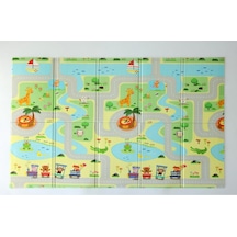 Bebebao Doğa Keşif Yolu İle Minik Kaşifler Gökyüzü ve Dağ Rotaları Katlanabilir Oyun Matı 200x130x1 CM