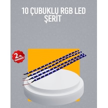 Led Yağmur Işığı Seti 10 Adet Meteor Çubuk Aydınlatma Renkli 29786657