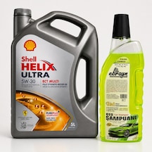 Shell Helix Ultra 5W-30 M Ect Multi Motor Yağı 5 L + Oto Şampuan 1000 ML