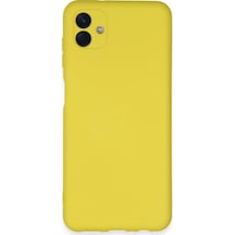 Samsung Galaxy Uyumlu, A04e Kılıf Nano İçi Kadife Silikon - Sarı