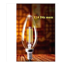 10 Adet 14 Mum Günışığı Rustik Edison Tip Ampul Flamanlı Led