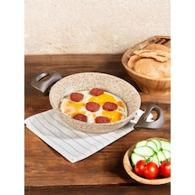 Falez Creamy Granit Tava Sahan 22 Cm siyah
