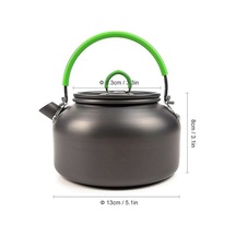 Ankatek 0.8l Alüminyum Çaydanlık/kahve Potu - Kamp, Yürüyüş, Taşıma Çantası - Yeşil Yeşil Yeşil