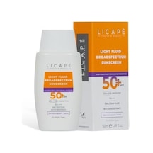 Licape Yüksek Koruma Suya Dayanıklı 50 Spf Likit Güneş Kremi Tüm Cilt Tiplerine Uygun, Hafif Ve Hızla Emilen Güneş Koruyucu Uva/uvb Koruması İle Nemlendirici Formül 50 Ml