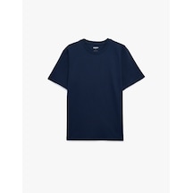 Koton Basic Viskon Karışımlı Cepli Beli Bağcıklı Spor Şort Lacivert 6sam40099nk