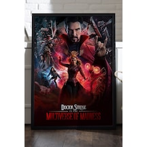Doctor Strange Siyah Ahşap Çerçeveli Poster, Dekoratif Dizi Duvar Tablosu
