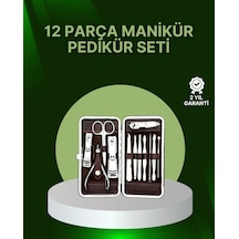 Ers 12 Parçalık Özel Deri Çantalı Kişisel Bakım Seti