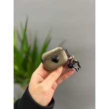 Apple Uyumlu AirPods 3.nesil Şeffaf Siyah Kalpli Yıldız Askılı Koruyucu Kılıf
