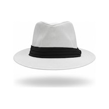 Giyu Shop Unisex Geniş Kenarlı M.jackson Fötr Şapka Beyaz
