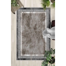 Kaymaz Taban Yıkanabilir Halı Mutfak, Salon, Yatak Odası İçin Modern Dijital Baskı Halı Slnhalı 1 - 0047 Çok Renkli