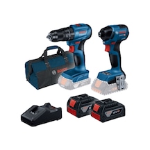 Bosch GSB 185 + Darbeli GDR 18V-220 C + Çift Akü 2x4AH Set