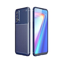 Realme 7 İle Uyumlu Kılıf Lacivert Karbon Silikon Orijinal Esnek İnce Geliştirilmiş Dayanıklı Darbe Karşıtı Koruyucu Yeni Tasarım Realme 7, Lacivert Sku: Zeusb0975fld2t