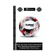 Özel Seri Spor Ürünü Antrenman Mac Malzemesi Hummel Terra Football Ball 5 No Kırmızı