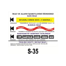 Pvc Dekota Uyarı - Ikaz Levhası Ikaz Alarm Seslerini Öğreniniz (125251916)