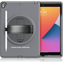 Hnrlıshp Newface Apple Uyumlu iPad 10.2 7.nesil Kılıf Hand Strap Tablet Kılıfı - Gri