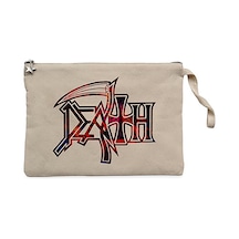 Death Rainbow Krem Clutch Astarlı Cüzdan / El Çantası Krem